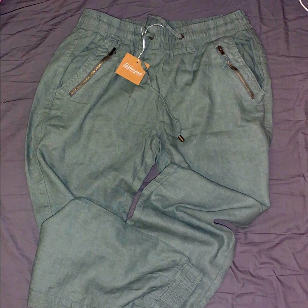 100%linen Capri pants